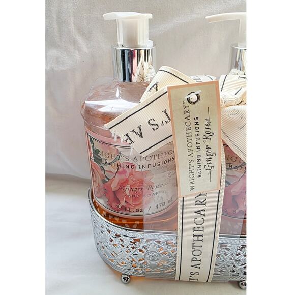 Wrights Apothecary 2 Piece Ginger Rose Lotion & Hand Soap Set Gift Set - Picture 2 of 12